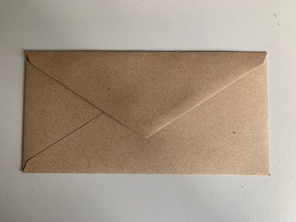 50x DL enveloppen 100% recycled papier -fluting grey, Ophalen of Verzenden, Nieuw