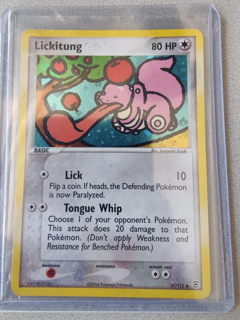 Lickitung 37/112 Fire red Leaf green Reverse, Ophalen of Verzenden, Zo goed als nieuw, Losse kaart, Foil