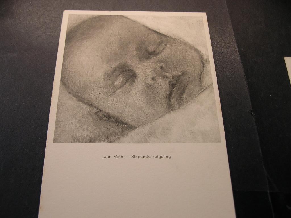 Voor het Kind ansichtkaart 1928 Slapende zuigeling, Ophalen of Verzenden, 1920 tot 1940, Ongelopen, Kinderen