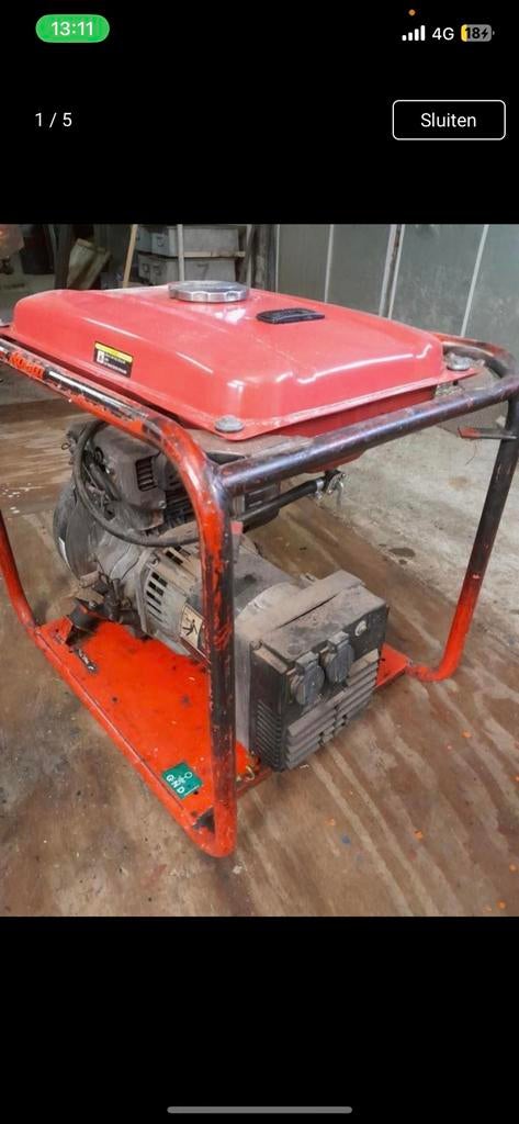 Generator 4200W, Ophalen, Zo goed als nieuw