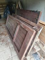 Grote partij hardhouten meranti raamluiken, diverse maten, Ophalen