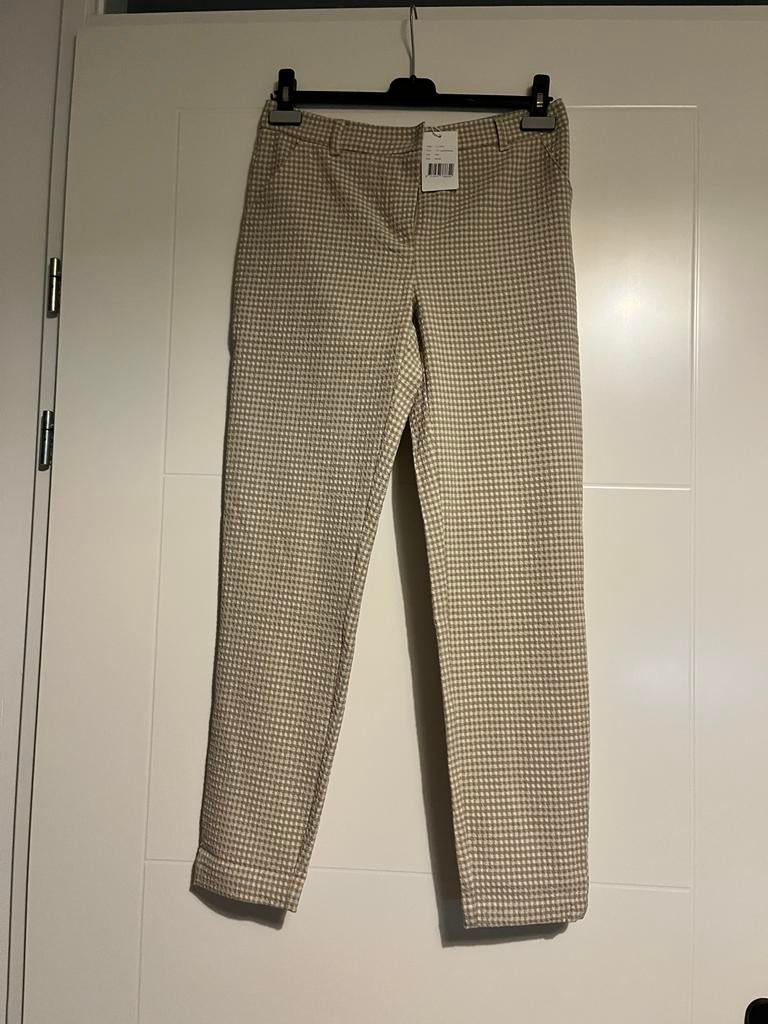 Nieuwe geisha broek ruitpatroon maat S NIEUW MAAT 36, Beige, Nieuw, Ophalen of Verzenden, Maat 36 (S)