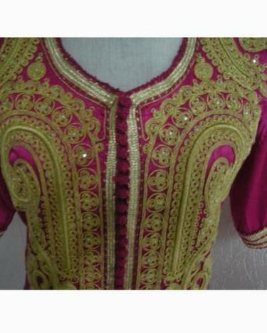 Satijnen Takchita/Takshita roze met goudkleurige sfifa, Overige typen, Maat 42/44 (L), Ophalen of Verzenden, Roze