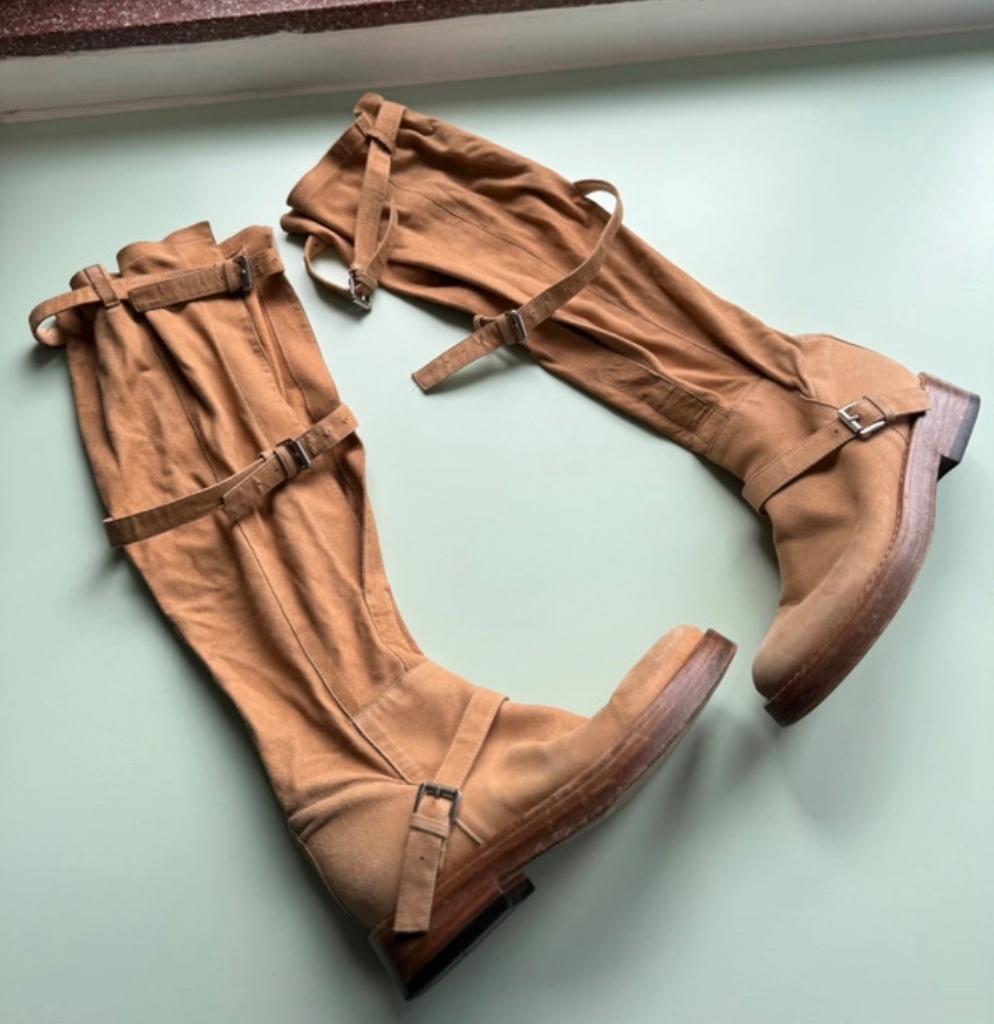 Ann Demeulemeester boots, Hoge laarzen, Ann demeulemeester, Beige, Ophalen of Verzenden