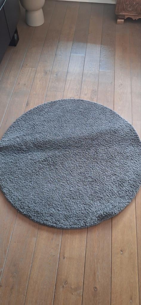 Ikea ådum kleed 130 rond, Ophalen, Grijs, Rond, Zo goed als nieuw