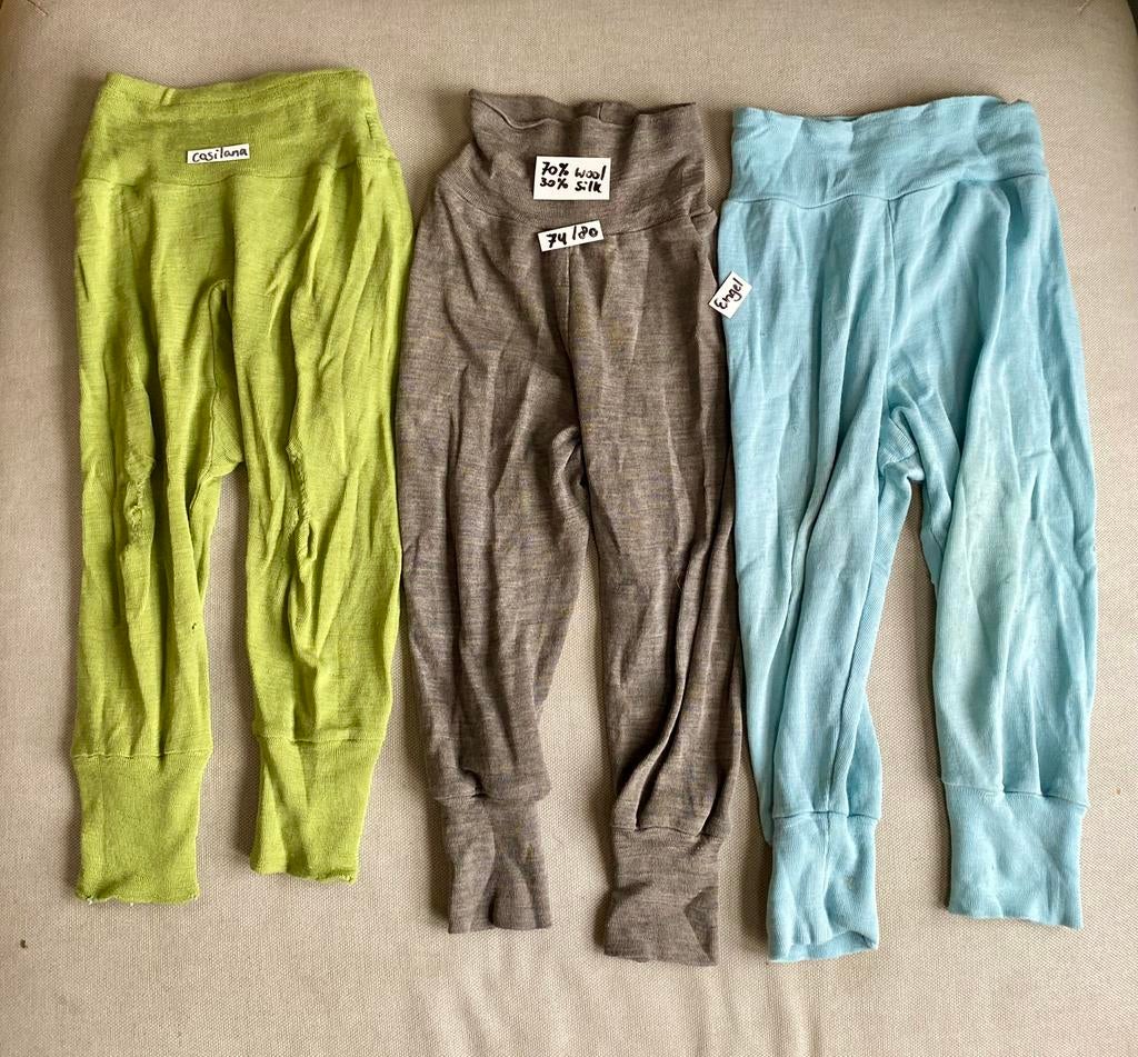 7 wol zijde broeken van Engel maat 74/80, Kinderen en Baby's, Ophalen of Verzenden, Gebruikt, Maat 74