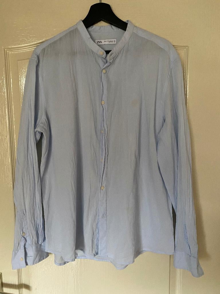 Zara lichtblauw sportieve blouse, Kleding | Heren, Zara, Blauw, Ophalen of Verzenden, Gedragen