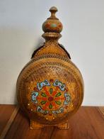 Oude houten fles, kruik, drinkfles, kalebas (vintage), Ophalen of Verzenden