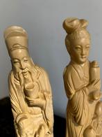 Oude Chinese ivorine beelden met vilten voet, Antiek en Kunst, Verzenden