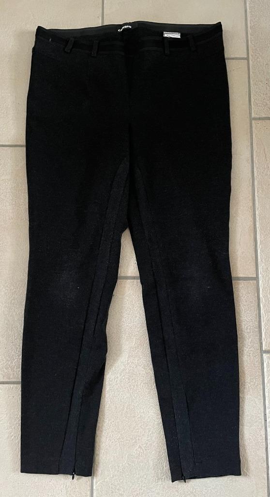 Esprit zwarte skinny broek met motief maat XL, Kleding | Dames, Broeken en Pantalons, Gedragen, Maat 38/40 (M), Zwart, Driekwart