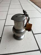 Vintage Tinnen Franse Schenkbeker tin met Eikels, Antiek en Kunst, Antiek | Tin, Ophalen of Verzenden