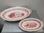 2 prachtige  serveerschalen Boerenhoeve ceramique Maestricht, Antiek en Kunst, Antiek | Servies los, Ophalen of Verzenden