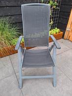 Koopje:4 verstelbare tuinstoelen voor €60, Tuin en Terras, Tuinstoelen, Ophalen, Gebruikt, Textileen, Verstelbaar