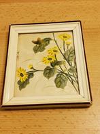 Oud Chinees Zijde Schilderij met Bloemen, Antiek en Kunst, Ophalen of Verzenden