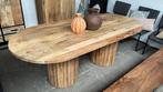 Magazijn leegverkoop eettafel deens ovaal mangohout conische, Nieuw, Ophalen of Verzenden, Info@wkhome.nl, Argonweg 20 Amersfoort