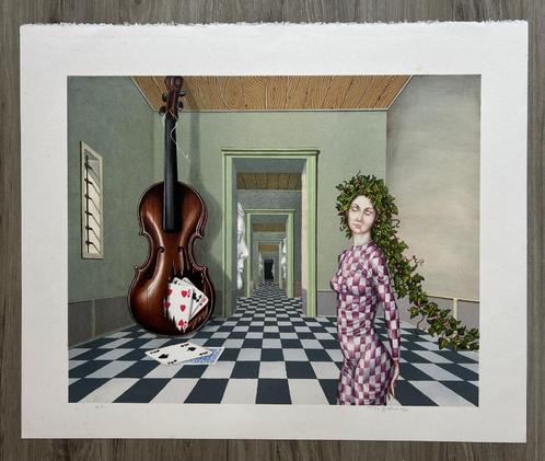 Zeefdruk Tito Salomoni, Antiek en Kunst, Kunst | Litho's en Zeefdrukken, Verzenden