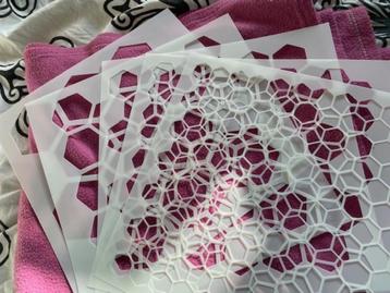 6 template mallen 30 bij 30 cm * Nieuw * honingraat motief beschikbaar voor biedingen