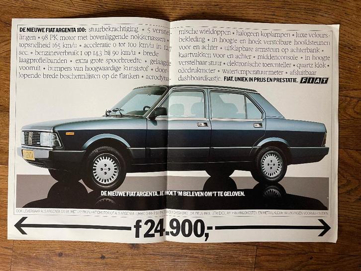Fiat Argenta 1983, Boeken, Auto's | Folders en Tijdschriften, Zo goed als nieuw, Overige merken, Ophalen of Verzenden