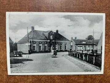 Oude kaart Ruinen, Gemeentehuis en straatbeeld, 1940 beschikbaar voor biedingen
