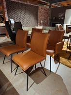 Set van 4 stoelen He design nu afhalen €849,-, Ophalen, Bruin, Nieuw, Leer