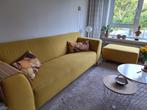 Gele Trendhopper bank + hocker – vrolijk en comfortabel, Huis en Inrichting, Ophalen, Gebruikt, Stof, Modern, minimalistisch, scandinavisch, tijdloos, strak