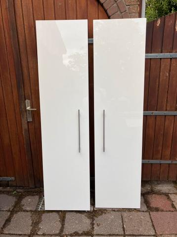 2x witte hoogglans Ikea Pax kast deuren fardal - afbeelding 2