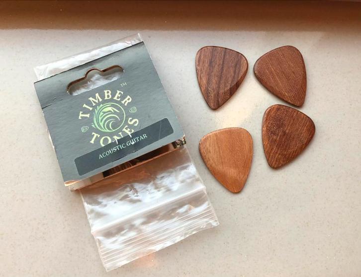 Timber Tones - 4 pack houten plectrum, Muziek en Instrumenten, Instrumenten | Onderdelen, Nieuw, Ophalen of Verzenden