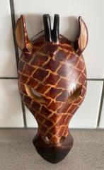 Prachtig houten masker giraf Afrika giraffe, Verzamelen, Dierenverzamelingen, Ophalen of Verzenden, Zo goed als nieuw