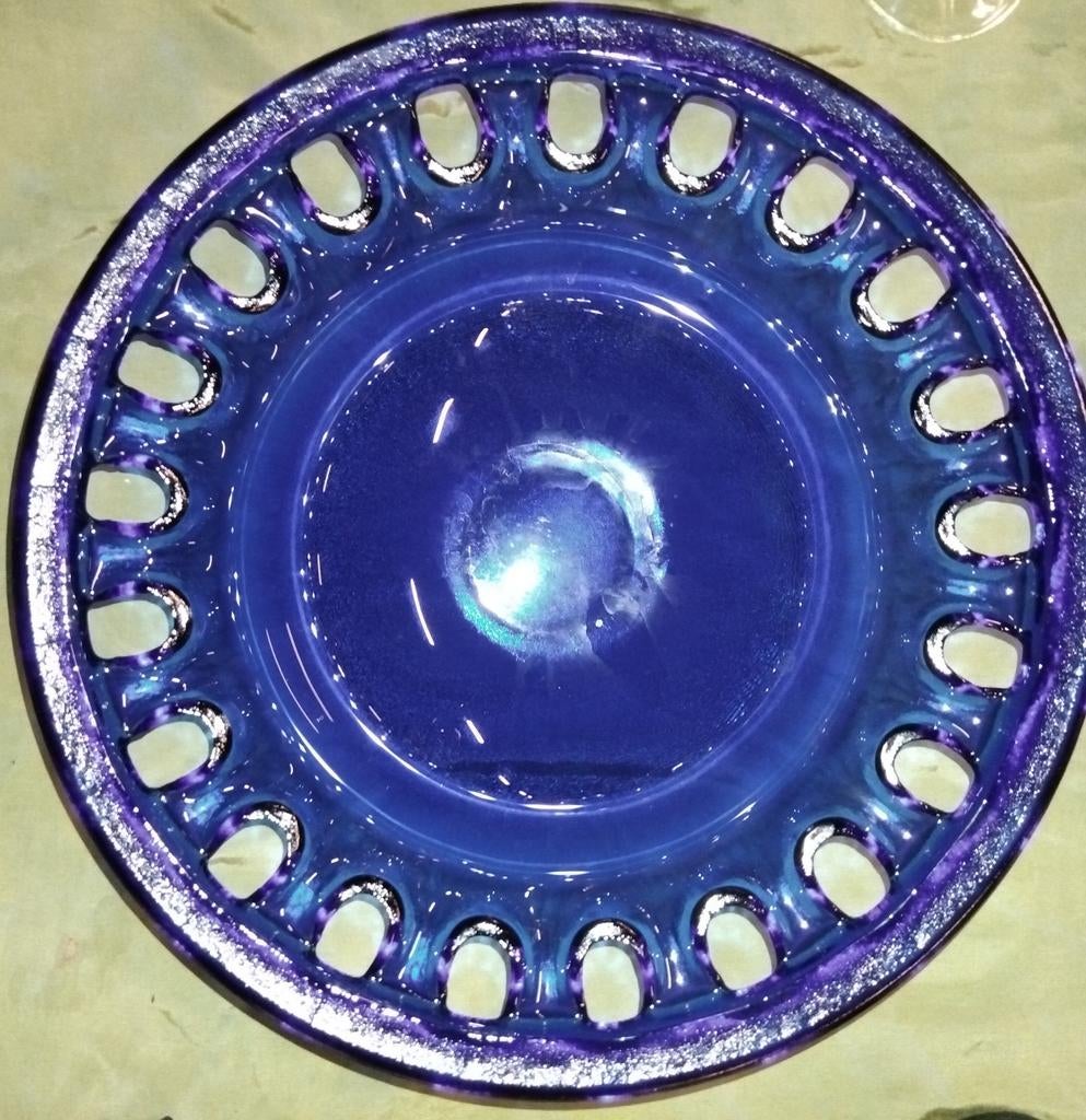 Vintage Kobaltblauwe Schaal, Antiek en Kunst, Antiek | Schalen, Ophalen of Verzenden