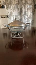 Warmhoudschaal met waxinelichtje, Huis en Inrichting, Keuken | Servies, Gebruikt, Ophalen of Verzenden, Overige stijlen, Glas