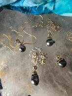 Tahiti zoutwater parel hanger geluk powerful magie uniek TIP, Ophalen of Verzenden, Nieuw, Zilver, Met edelsteen