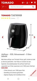 AIRFRYER TORNADO XXL TAF5001B, Ophalen, Zo goed als nieuw, Airfryer XXL