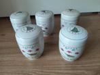 5 Chinese Porseleinen Potjes met Deksel, Ophalen of Verzenden