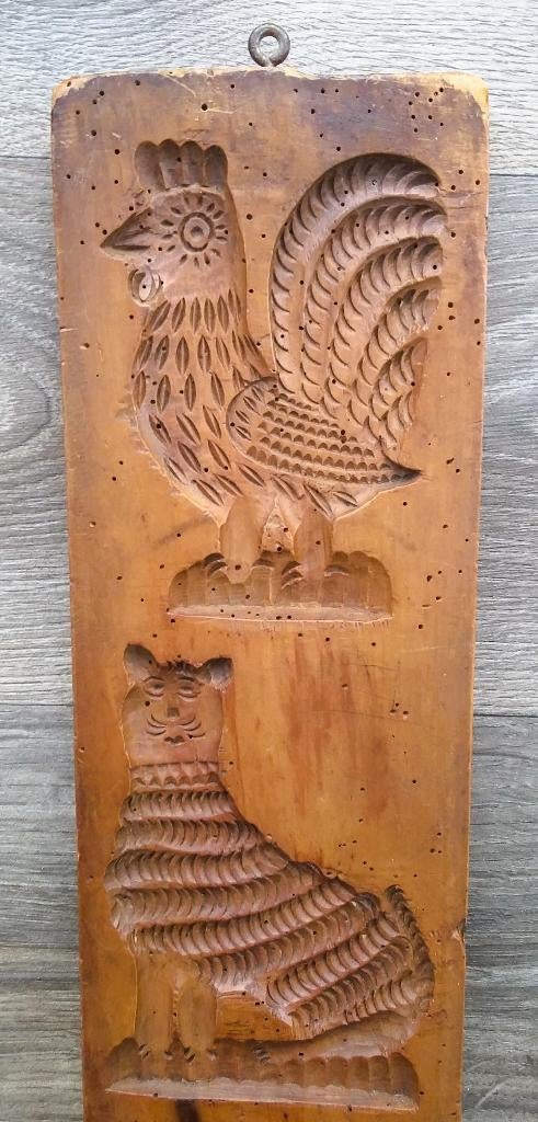 19 de eeuw Grote Koekplank Speculaasplank Volkskunst, Ophalen of Verzenden