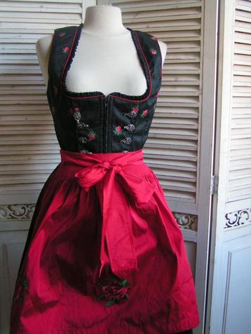 tiroler dirndl jurk en schort maat 38 nr LL 912 beschikbaar voor biedingen