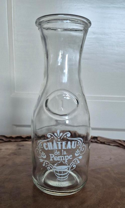 Karaf met tekst chatea de la pompe, Verzamelen, Glas en Borrelglaasjes, Nieuw, Overige typen, Ophalen