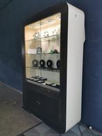 Glazen Vitrinekast van massief hout ( met licht en slot ), Ophalen, Gebruikt, 100 tot 150 cm, Glas