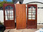 Gratis: Houten Binnendeuren (met Glas), Doe-het-zelf en Verbouw, Deuren en Horren, Ophalen, Gebruikt, 80 tot 100 cm, Binnendeur
