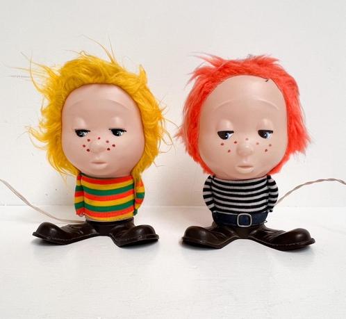 Zeldzame set ‘Funky Boys’ tafellampen van Linea Zero, 1960's, Huis en Inrichting, Lampen | Tafellampen, Gebruikt, Minder dan 50 cm
