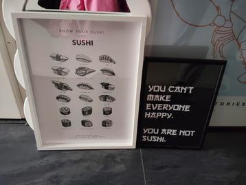  2 lijstjes met sushi  beschikbaar voor biedingen