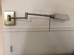 Mooie wandlamp leeslamp melkglas + rvs verstelbaar + lamp, Huis en Inrichting, Lampen | Wandlampen, Ophalen of Verzenden, Zo goed als nieuw
