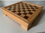 Houten kistje:schaken dammen poker backgammon etc,, Ophalen of Verzenden, Nieuw