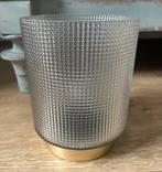 Superleuke tafellamp glas werkt op batt., Huis en Inrichting, Ophalen of Verzenden, Metaal, Minder dan 50 cm