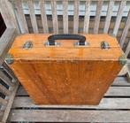 Stoere koffer, houten kist, vintage koffer jaren '60, Ophalen of Verzenden, Kunststof, Minder dan 50 cm, Minder dan 50 cm