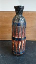 Vintage geglazuurde aardewerk kruik / vaas - 39cm, Huis en Inrichting, Gebruikt, Overige kleuren, Aardewerk of Porselein, Ophalen of Verzenden