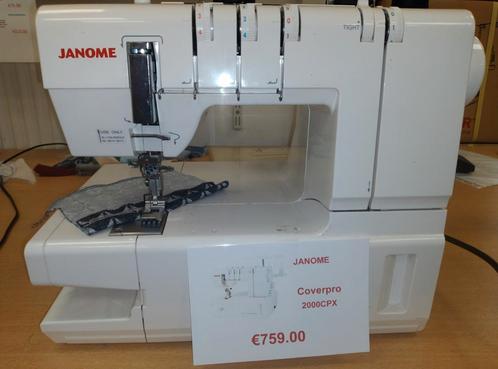 Janome 2000 cpx cover machine demo nu 599,-, Hobby en Vrije tijd, Naaimachines en Toebehoren, Nieuw, Lockmachine, Janome, Ophalen