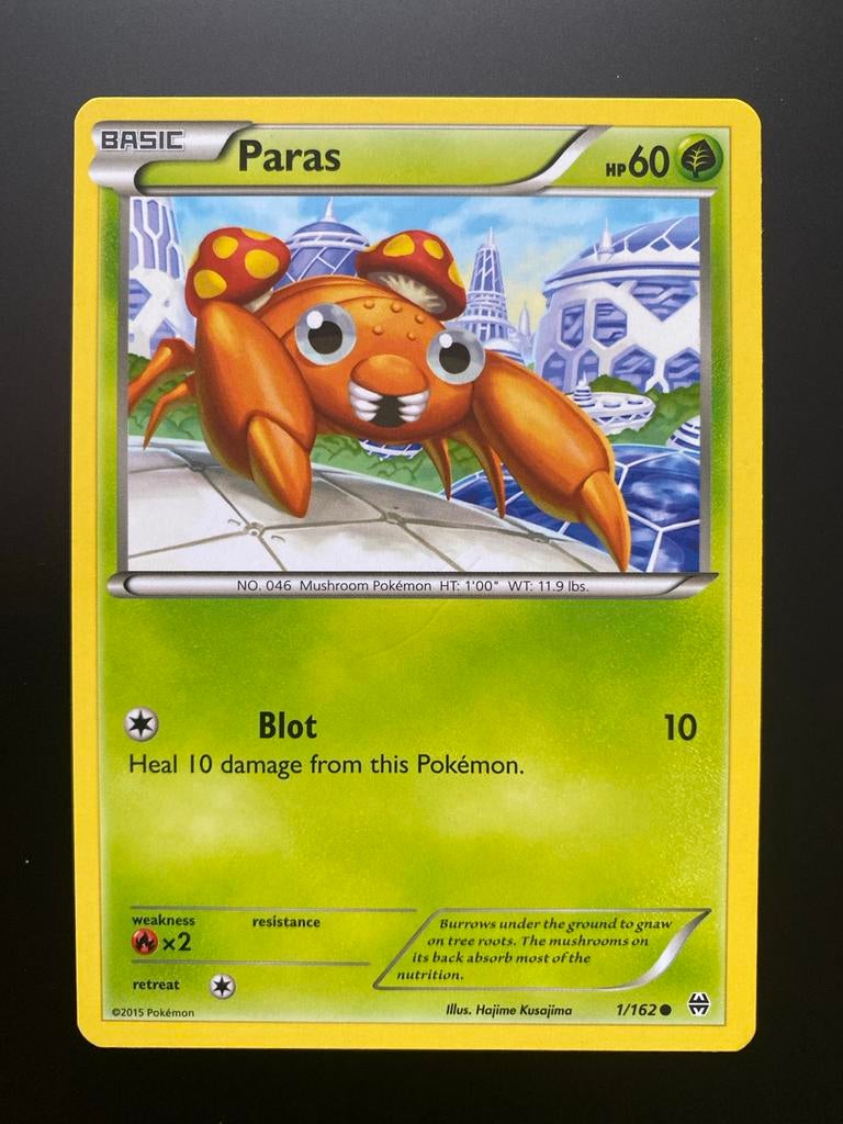 Paras 1/162 Pokémon XY BreakThrough 2015 Mint Packfresh, Ophalen of Verzenden, Zo goed als nieuw, Losse kaart
