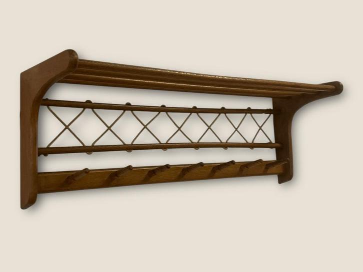 Mid-Century Johan Wulfers Kapstok - Jaren 50 Design, Huis en Inrichting, Woonaccessoires | Kapstokken, Gebruikt, Wandkapstok, Minder dan 100 cm