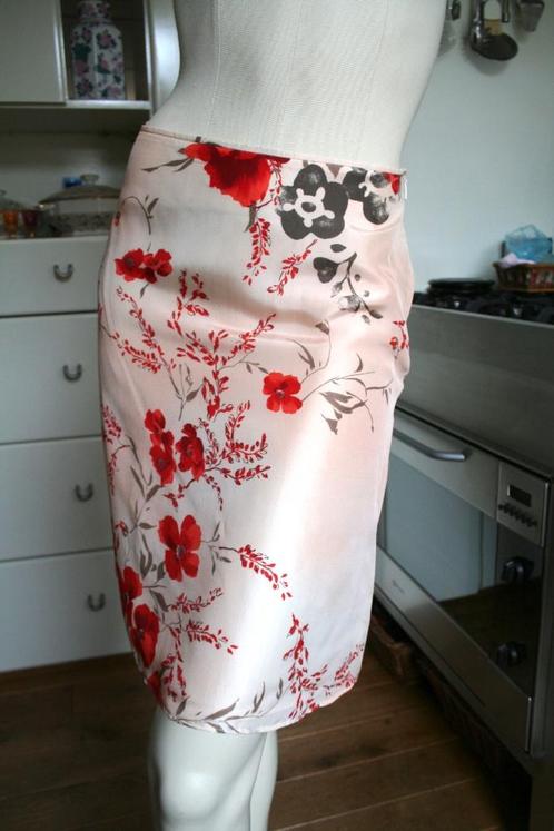 rokje zijde met klaprozen Hugo Boss NIEUW, Kleding | Dames, Rokken, Nieuw, Maat 36 (S), Roze, Boven de knie, Verzenden