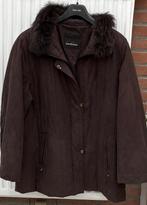 Koopje ! Warme winterjas met rits/bontkraag. Maat 44, Kleding | Dames, Jassen | Winter, Bruin, Maat 42/44 (L), Ophalen of Verzenden